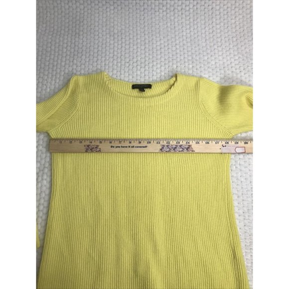 Banana Republic Yellow Cross Back Wool Crew SM - Picture 8 of 8